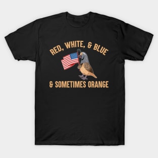 Red White & Blue USA Quail Flag T-Shirt